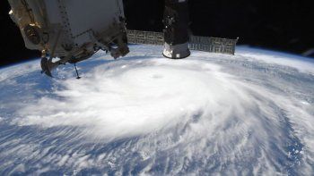 Huracán Laura, visto desde la Estación Espacial Internacional.&nbsp;