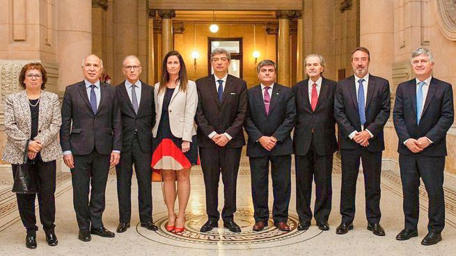 Este lunes, los integrantes de la Corte Suprema recibieron a miembros de la Asociación de Magistrados, representada por Marcelo Gallo Tagle, Mariano Llorens, Paula Castro, Nora Monella y Juan Manuel Culotta.