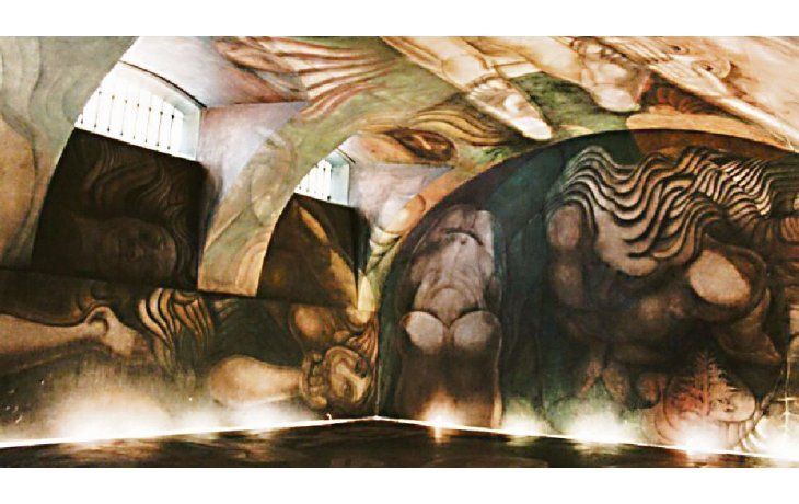 ámbito.com | Ejercicio plástico. El mural, creado por Siqueiros en el sótano de la exótica quinta bonaerense de Natalio Botana, no halla la paz. Después de casi dos décadas de descuido, ahora enfrenta otras penurias.