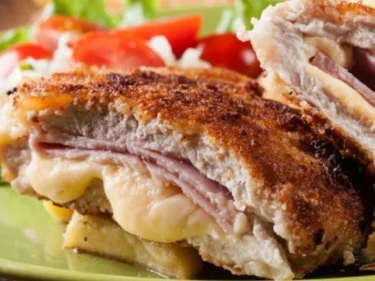 Receta: milanesas rellenas de jamón y queso.