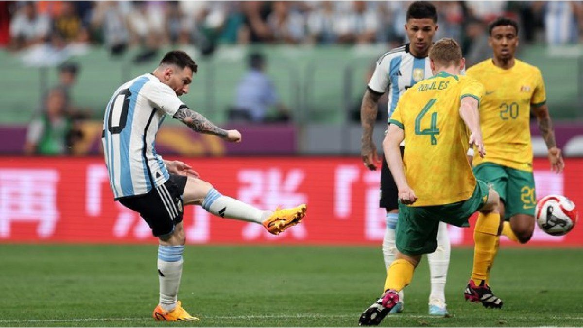 Another record: Messi scored the fastest goal of his career against Australia