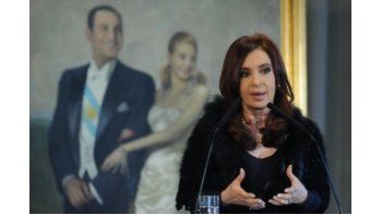 Cristina de Kirchner en el Museo del Bicentenario en la Casa Rosada.