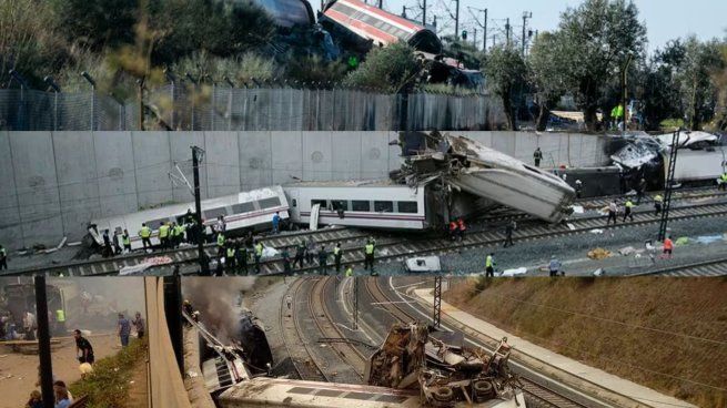 La tragedia ferroviaria de Toledo, España, ocurrida hoy, el accidente de Adamuz de enero de 2026 y el descarrilamiento de Santiago de Compostela en 2013.