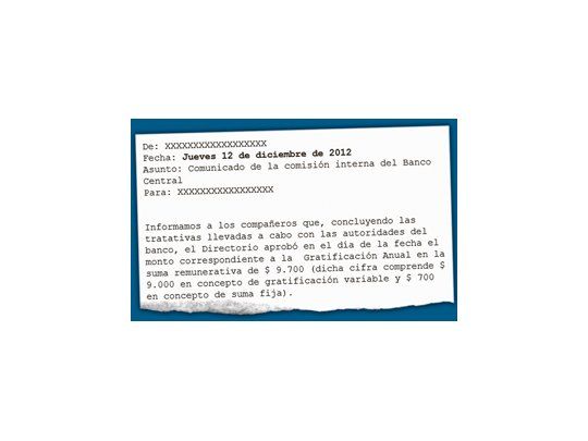 La comisión interna del organismo comunicó la gratificación en un correo electrónico que envió a los 2.500 trabajadores el 12 de diciembre.