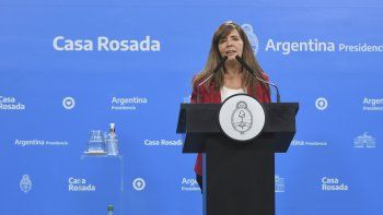 La Portavoz de Gobierno, Gabriela Cerruti, brindó su primera conferencia de prensa oficial.&nbsp;