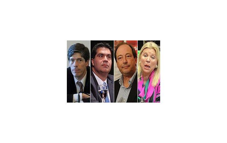 Juan Manuel Abal Medina, Jorge Capitanich, Ernesto Sanz y Elisa Carrió