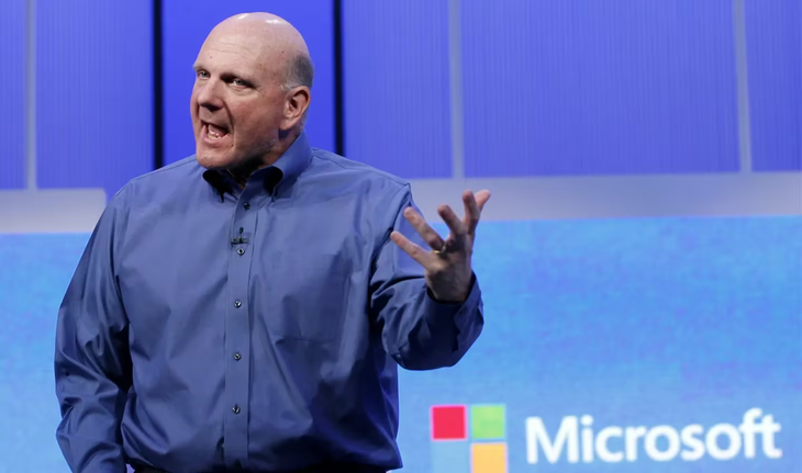 Steven Ballmer giving a talk about Microsoft. Steven Ballmer giving a talk about Microsoft.