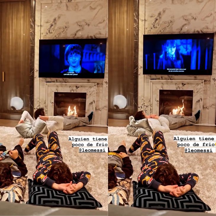 Lionel Messi y sus hijos disfrutando de la primera película de la popular saga creada por J.K. Rowling. Lionel Messi y sus hijos disfrutando de la primera película de la popular saga creada por J.K. Rowling.