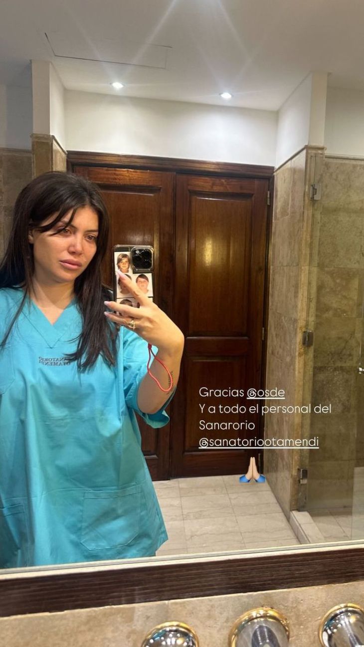 After her son's operation, Wanda Nara thanked the sanatorium staff. After her son's operation, Wanda Nara thanked the sanatorium staff.