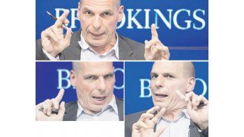 El ministro de Finanzas griego,Yanis Varufakis, disertó ayer en Washington sin escatimar su tradicional gestualidad a la hora de hablar del temible “Grexit”.