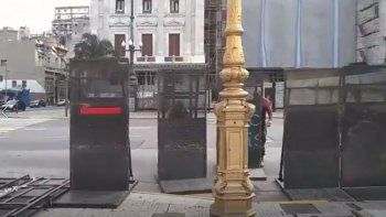 a pedido de cristina, el gobierno de la ciudad retiro las vallas frente al congreso