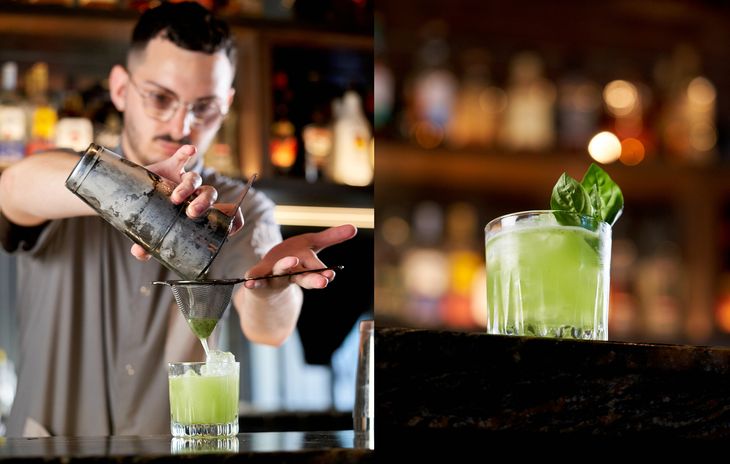 Barra con tragos de autor y clásicos para disfrutar en grupo.