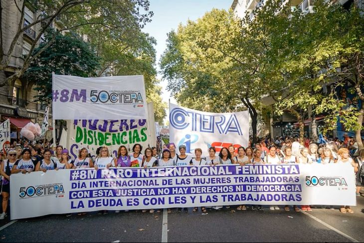 CTERA adhirió al paro por el Día de la Mujer. CTERA adhirió al paro por el Día de la Mujer.