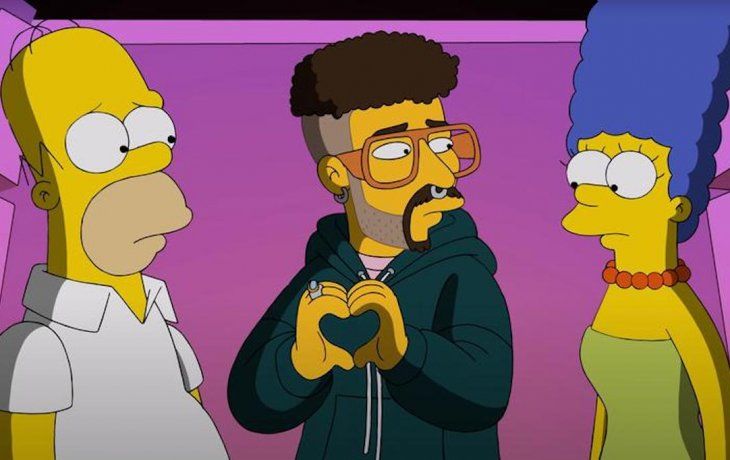 Bad Bunny se convierte en un Simpson para su nuevo video musical.