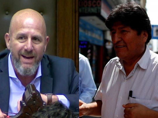 Waldo Wolff y Evo Morales.