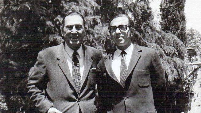 Roberto Grabois junto al expresidente Juan Domingo Perón.&nbsp;