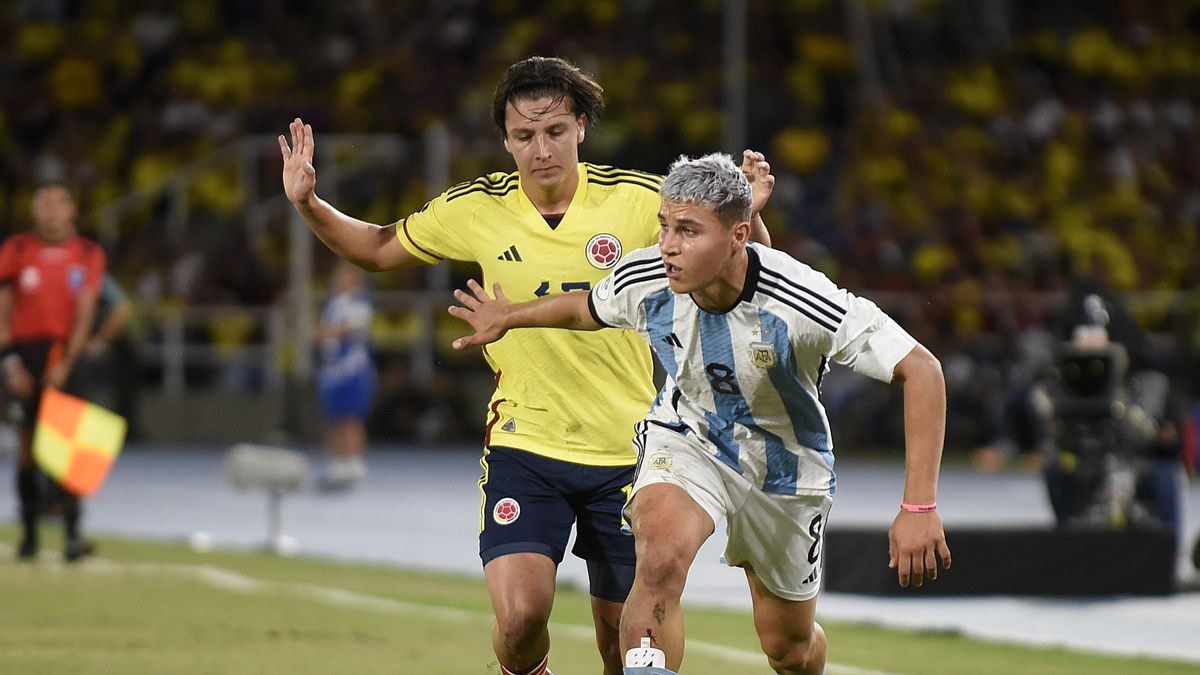 Argentina no pudo con Colombia y se despidió muy temprano del Sudamericano Sub 20 y del Mundial