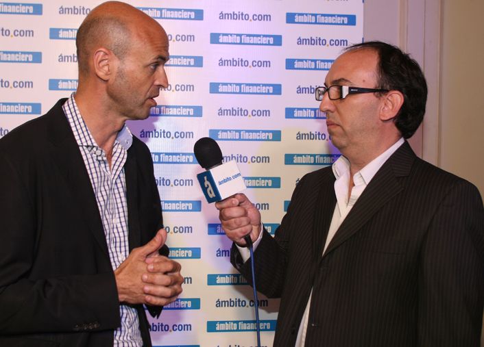 Guillermo Dietrich junto a Guillermo Gamacurta, editor de ámbito.com