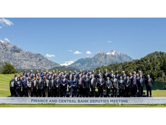Viceministros de Hacienda y vices de bancos centrales del G-20, en Bariloche, en diciembre pasado.