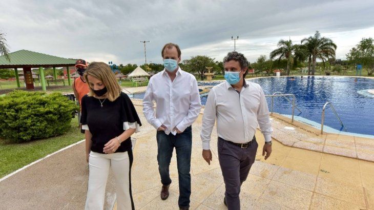El gobernador Bordet durante la visita a Federación