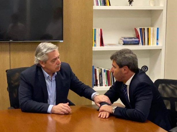 Alberto fernández y Sergio Uñac. 