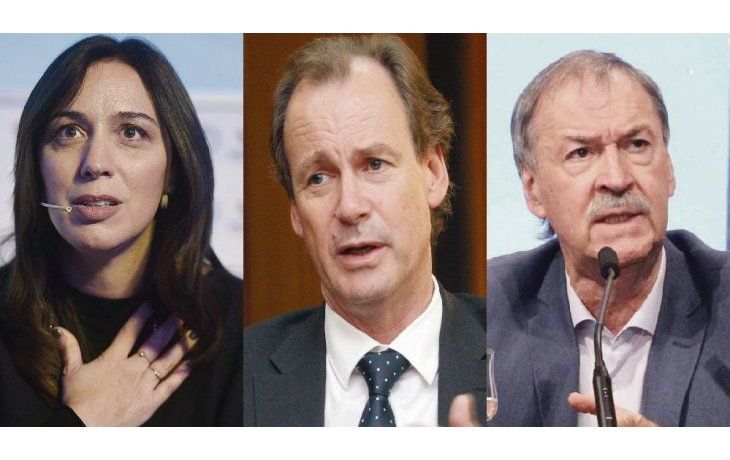 María Eugenia Vidal, Gustavo Bordet y Juan Schiaretti