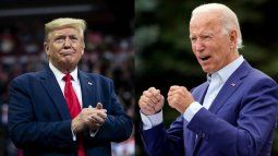 Donald Trump and Joe Biden face to face, facing the presidential elections.
