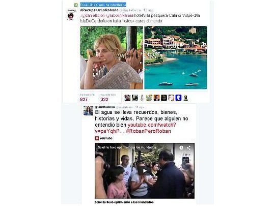 La diputada Elisa Carrió difundió información y fotos falsas sobre un supuesto viaje de Scioli y Rabolini a Italia. Laura Alonso difundió un video de inundaciones de 2013.