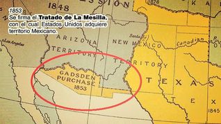 El Senado norteamericano aprueba el Tratado de la Mesilla en 1854, firmado por ambos países el año anterior.
