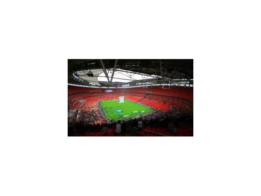 Poco interés. El estadio de Wembley a medio llenar. El fútbol es una preocupación para los Juegos Olímpicos.