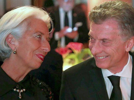La exdirectora gerente del FMI, Christine Lagarde, junto al presidente Mauricio Macri, en momentos de la rubrica del acuerdo del 2018.