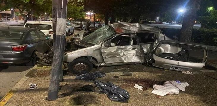 So was the young man's car after the accident. So was the young man's car after the accident.