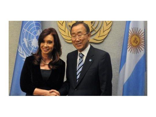 Cristina le envió una carta a Ban Ki-moon