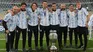 El cuerpo técnico de la Selección argentina. Matías Manna a la derecha.