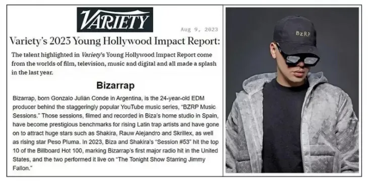 Bizarrap at the top: Hollywood named him one of the most influential young artists