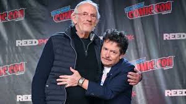 Christopher Lloyd y Michael Fox en el presente. Christopher Lloyd y Michael Fox en el presente.