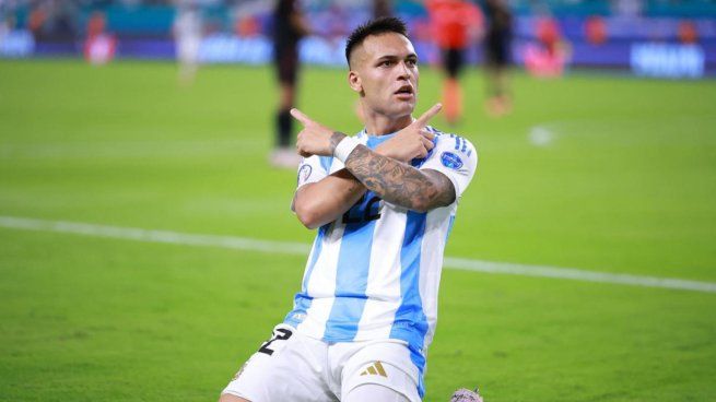 Lautaro Martínez volvió a convertir y se mantiene como el goleador de la Selección en la Copa América