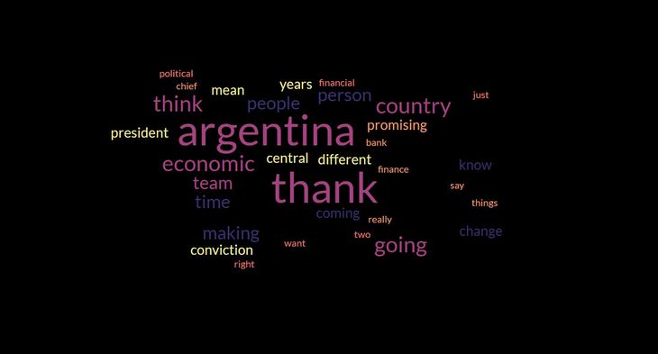La importancia emocional que tuvo para “el Toto”, el premio de LatinFinance surge de la cantidad de veces que empleo la palabra gracias en su discurso de aceptación. La importancia emocional que tuvo para “el Toto”, el premio de LatinFinance surge de la cantidad de veces que empleo la palabra gracias en su discurso de aceptación.
