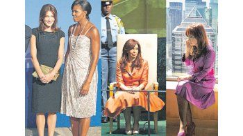 ámbito.com | Aunque vistió llamativa, Cristina de Kirchner no logró acertar en el look. En cambio, Michelle Obama y Carla Bruni se mostraron elegantes y femeninas.