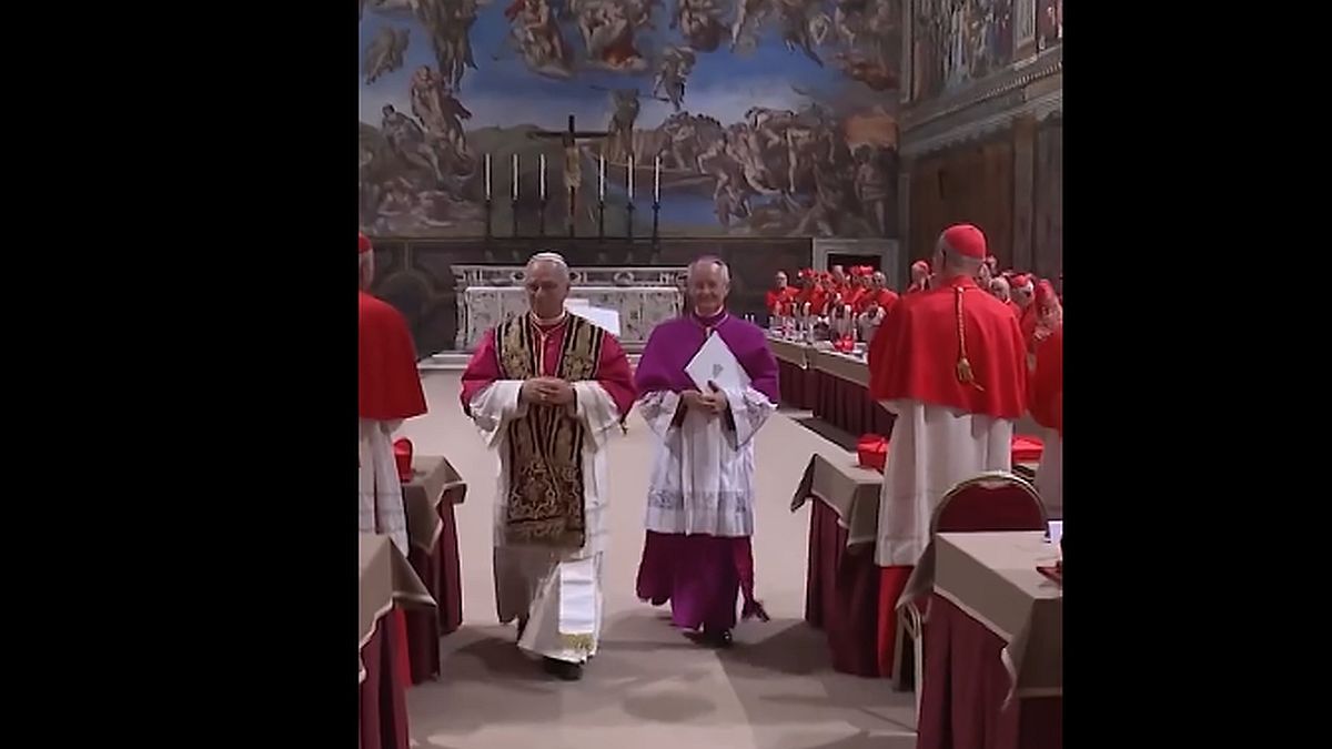 Thus the cardinals greeted the new Pope after the conclave