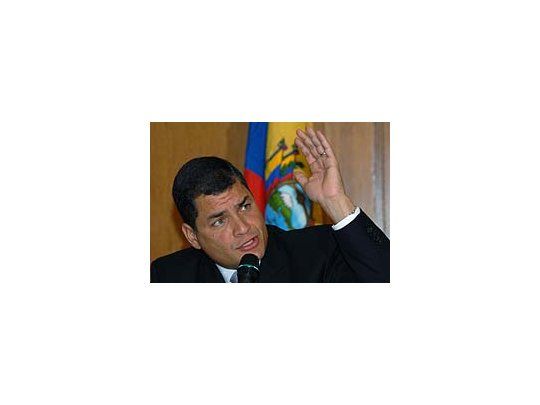 El presidente de Ecuador, Rafael Correa