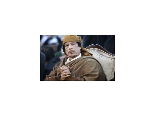 Muamar al Gadafi.