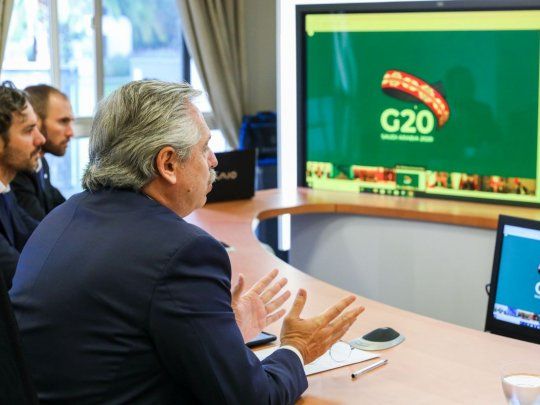 El presidente Alberto Fern&aacute;ndez particip&oacute; de una cumbre virtual con los l&iacute;deres del G20.