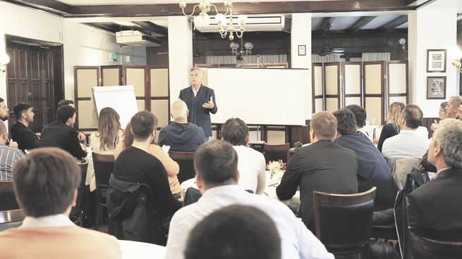 clases. Mauricio Macri expuso ayer en el seminario para aspirantes del PRO a conducir un municipio.