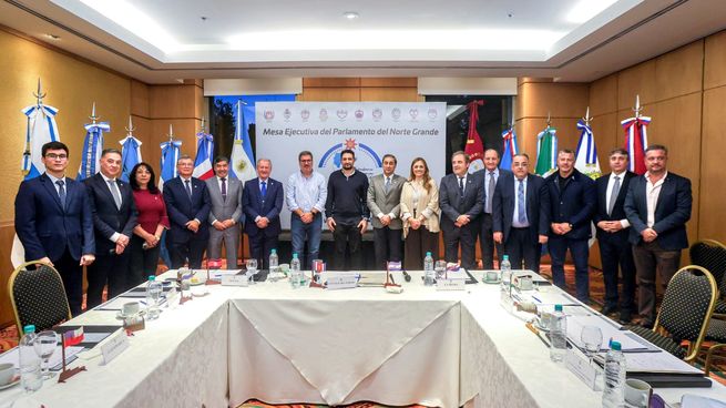 La foto de familia de los vicegobernadores del Norte Grande durante la cumbre en Salta, en donde decidieron que la próxima será en Santiago del Estero.