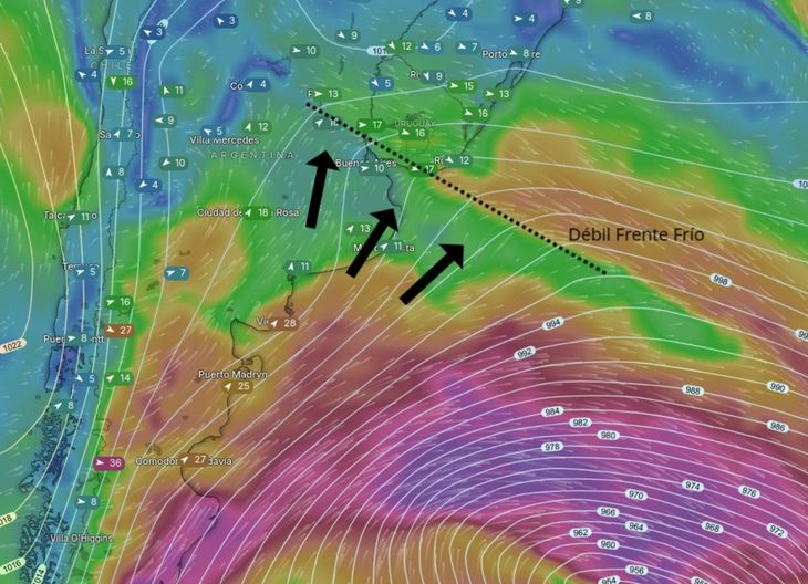 El SMN publicó las imágenes satelitales que muestran cómo evolucionará el fenómeno climático. El SMN publicó las imágenes satelitales que muestran cómo evolucionará el fenómeno climático.