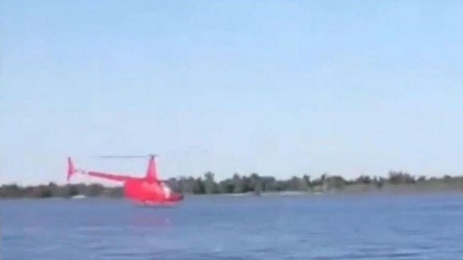 El helicóptero en el que viajaba el empresario e impactó en el Río Paraná