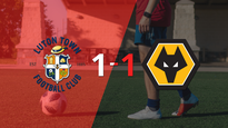 wolverhampton empato 1-1 en su visita a luton town