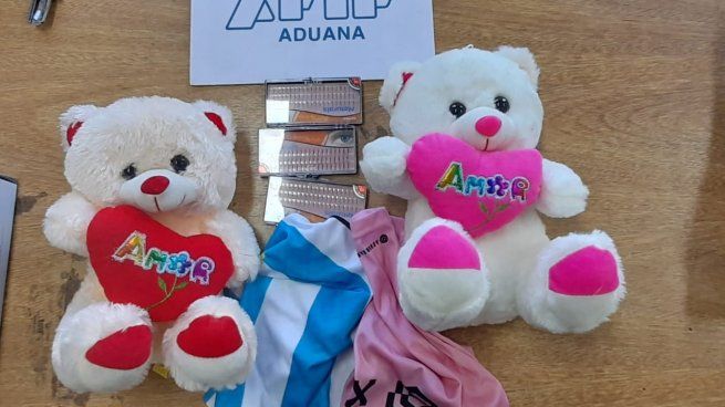 Los ositos de peluche incautados por personal aduanero