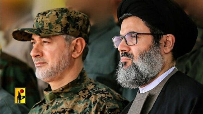 Hashem Safieddine (derecha) es primo del difunto líder.
